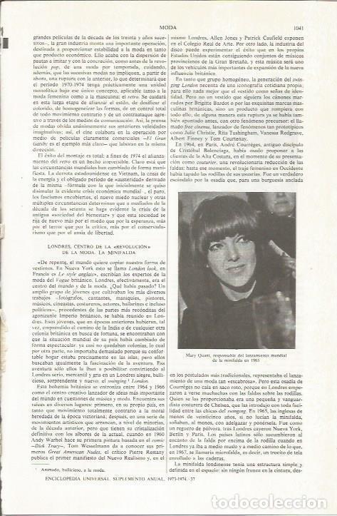 Otros art&iacute;culos de coleccionismo en papel: LAMINA ESPASA 36895: Mary Quant - Varios