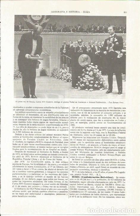 Otros art&iacute;culos de coleccionismo en papel: LAMINA ESPASA 36879: Entrega del Nobel de Literatura a Alexand Solzhenitsin - Varios
