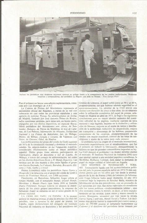 Otros art&iacute;culos de coleccionismo en papel: LAMINA ESPASA 36918: Rotativas del periodico La Region de Ourense - Varios