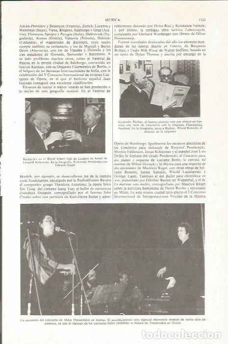 Otros art&iacute;culos de coleccionismo en papel: LAMINA ESPASA 36913: Concierto de Mikas Theodorakis en Atenas - Varios