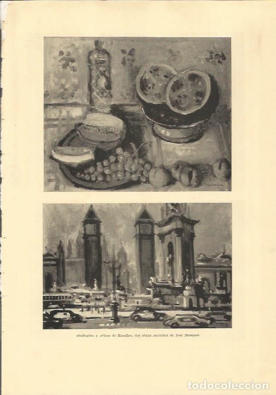 Otros art&iacute;culos de coleccionismo en papel: LAMINA 25592: Bodegon y Plaza de Espa&ntilde;a, por Jose Monpou - Varios