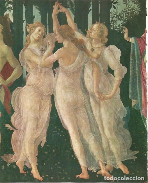 Altri oggetti di carta: LAMINA 25370: Detalle de Alegoria de la Primavera, por Botticelli - M. Lenzini y E. Micheletti