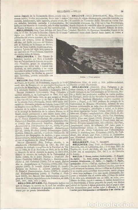 Otros art&iacute;culos de coleccionismo en papel: LAMINA ESPASA 37093: Vista de Sellin, Alemania - Varios