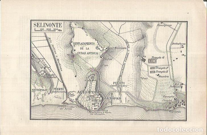 Otros art&iacute;culos de coleccionismo en papel: LAMINA ESPASA 37087: Plano de Selinonte, Italia - Varios