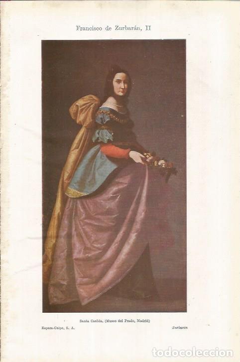 Otros art&iacute;culos de coleccionismo en papel: LAMINA ESPASA 37077: Santa Casilda, por Zurbaran - Varios