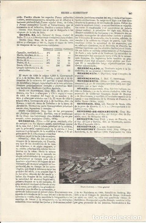 Otros art&iacute;culos de coleccionismo en papel: LAMINA ESPASA 37126: Vista de Senet, Lleida - Varios