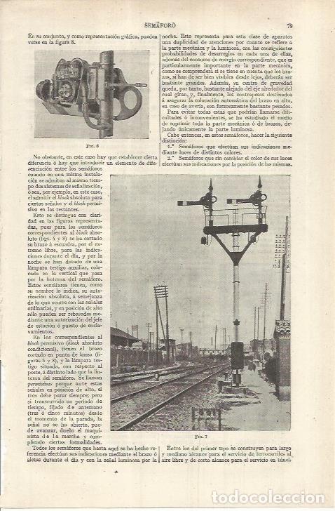 Otros art&iacute;culos de coleccionismo en papel: LAMINA ESPASA 37102: Semaforo de ferrocarril - Varios