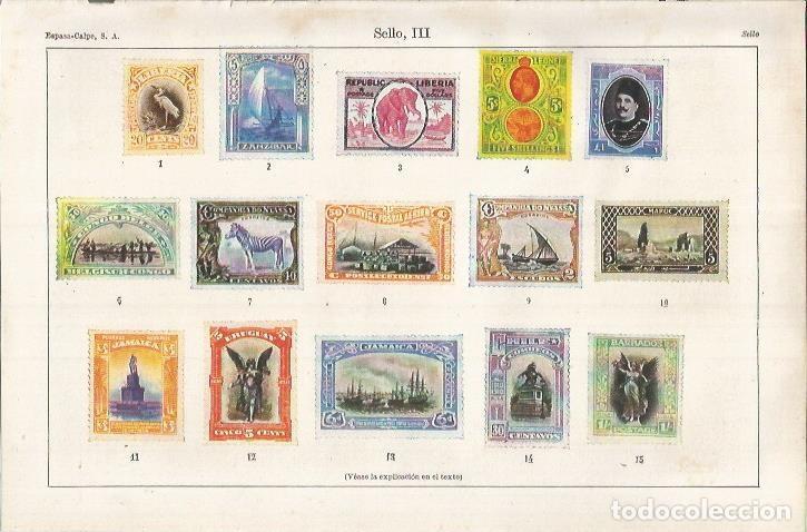 Otros art&iacute;culos de coleccionismo en papel: LAMINA ESPASA 37099: Sellos de correos del mundo - Varios