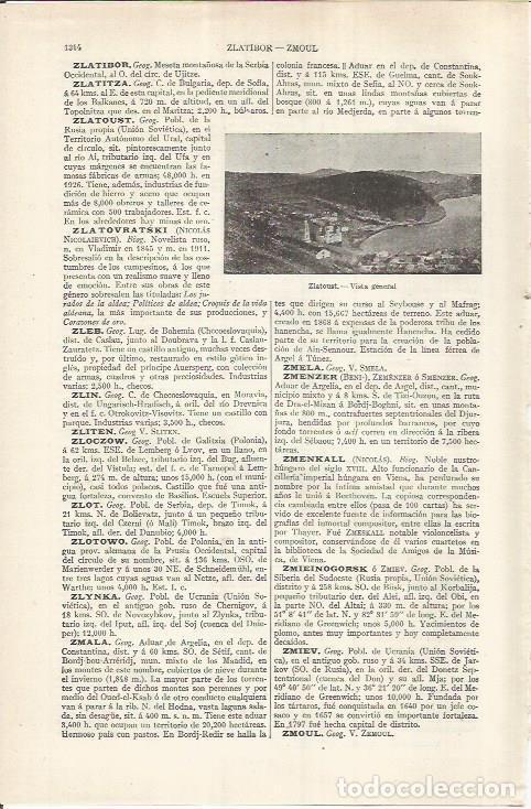 Otros art&iacute;culos de coleccionismo en papel: LAMINA ESPASA 37018: Vista de Zlatoust, Rusia - Varios