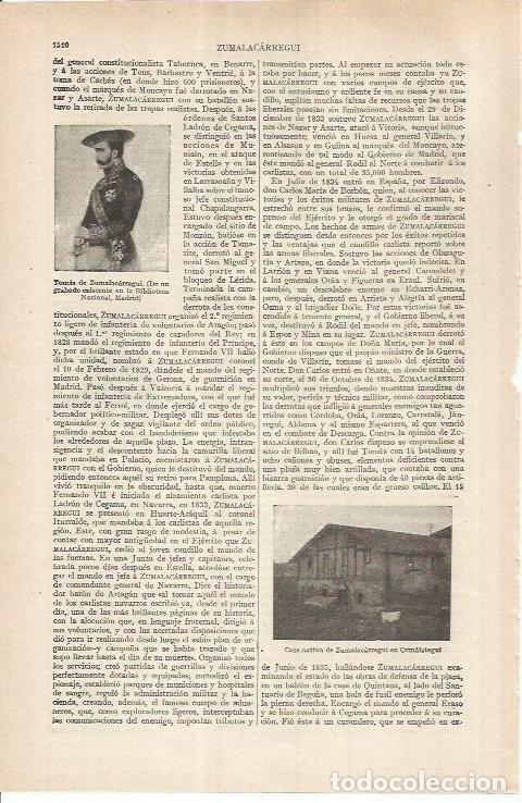Otros art&iacute;culos de coleccionismo en papel: LAMINA ESPASA 37067: Casa natal de Tomas de Zumalacarregui - Varios