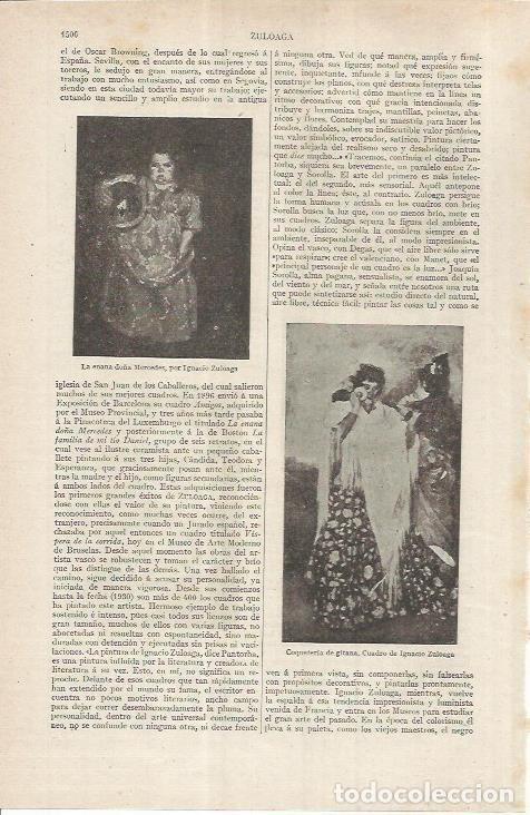 Otros art&iacute;culos de coleccionismo en papel: LAMINA ESPASA 37062: La enana do&ntilde;a Mercedes y Coqueteria gitana, por Zuloaga - Varios