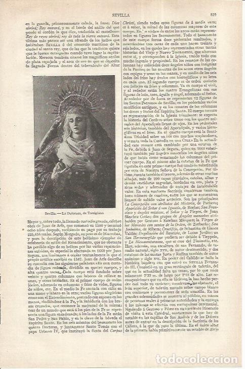 Otros art&iacute;culos de coleccionismo en papel: LAMINA ESPASA 37244: La Dolorosa, por Torrigiano - Varios