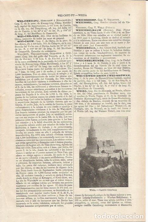 Otros art&iacute;culos de coleccionismo en papel: LAMINA ESPASA 36748: Castillo Osterburg en Weida, Alemania - Varios