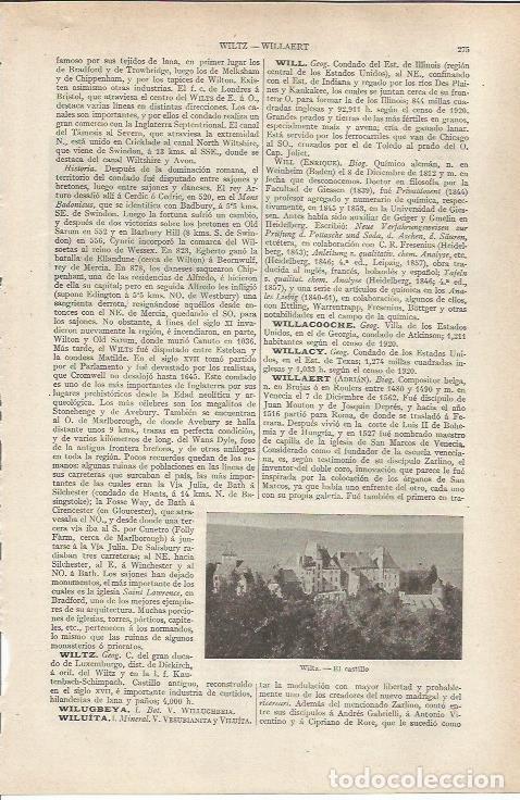 Otros art&iacute;culos de coleccionismo en papel: LAMINA ESPASA 36803: Castillo de Wiltz, Luxemburgo - Varios