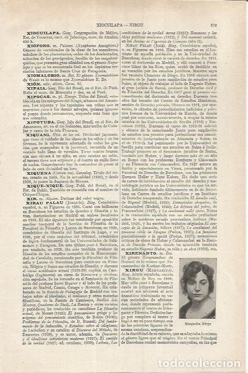 Otros art&iacute;culos de coleccionismo en papel: LAMINA ESPASA 36859: Margarita Xirgu - Varios