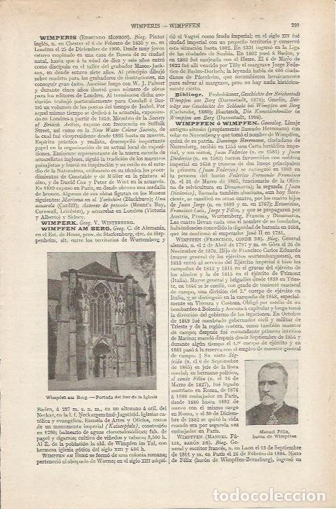 Otros art&iacute;culos de coleccionismo en papel: LAMINA ESPASA 36806: Iglesia de Wimpfen am Berg, Alemania - Varios