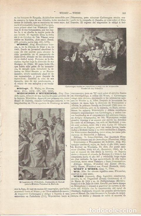 Otros art&iacute;culos de coleccionismo en papel: LAMINA ESPASA 36786: Ilustracion de Rethel y Carlomagno en Paderborn, por A. Scheffer - Varios