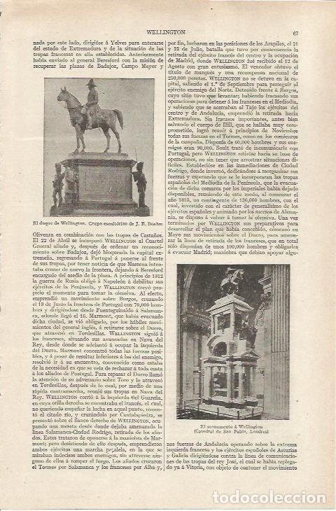 Otros art&iacute;culos de coleccionismo en papel: LAMINA ESPASA 36759: Monumento a Wellington en Londres - Varios