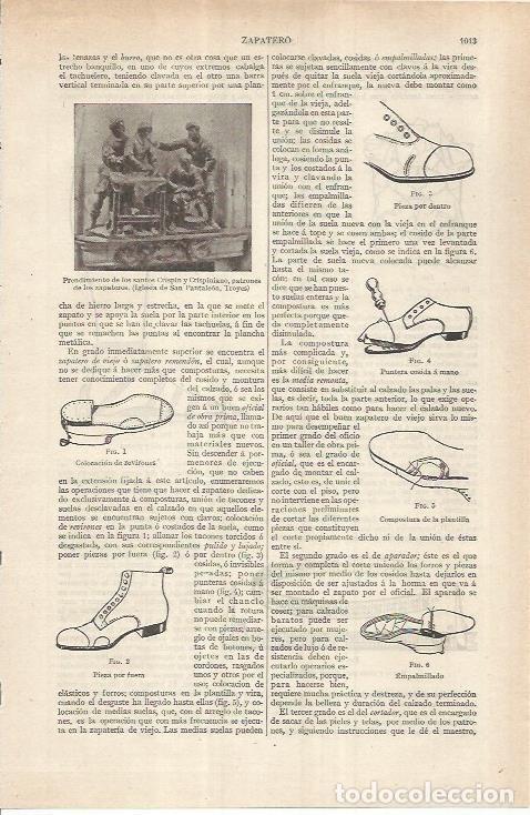 Otros art&iacute;culos de coleccionismo en papel: LAMINA ESPASA 36971: Piezas de zapatos - Varios