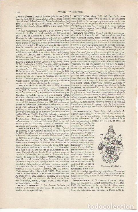 Otros art&iacute;culos de coleccionismo en papel: LAMINA ESPASA 36804: Escudo de Wimblendon, Inglaterra - Varios