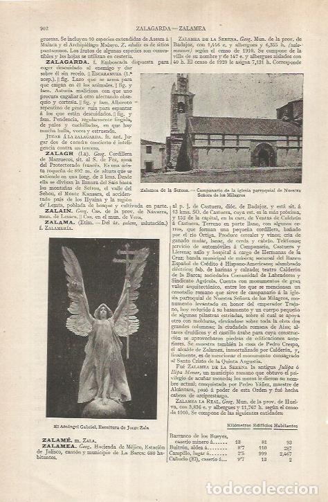 Otros art&iacute;culos de coleccionismo en papel: LAMINA ESPASA 36938: Iglesia de Zalamera de la Serena, Badajoz - Varios