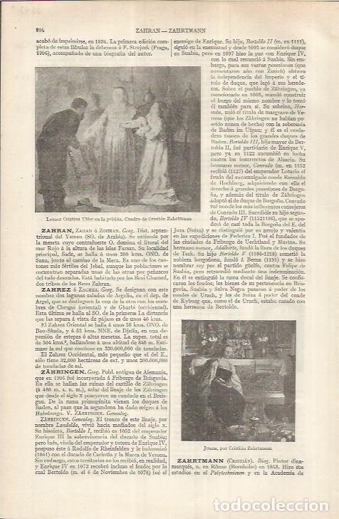 Otros art&iacute;culos de coleccionismo en papel: LAMINA ESPASA 36935: Leonor Cristina Ulfer en la prision, por C. Zahrtmann - Varios