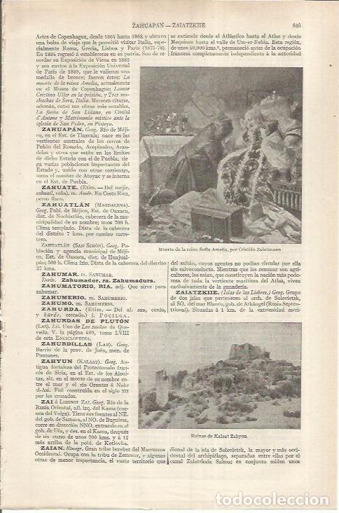 Otros art&iacute;culos de coleccionismo en papel: LAMINA ESPASA 36936: Muerte de la reina Sofia Amelia, por Zahrtmann - Varios