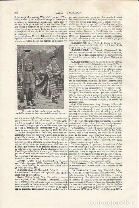 Otros art&iacute;culos de coleccionismo en papel: LAMINA ESPASA 37474: EL principe de Gales en la Universidad de Gales - Varios