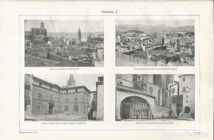Otros art&iacute;culos de coleccionismo en papel: LAMINA ESPASA 37650: Vistas de Girona - Varios