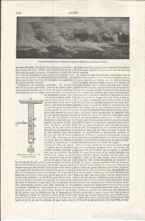Otros art&iacute;culos de coleccionismo en papel: LAMINA ESPASA 37602: Cuenca del geiser Norris - Varios