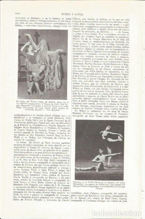 Otros art&iacute;culos de coleccionismo en papel: LAMINA ESPASA 37339: Ballet del Teatro Colon - Varios