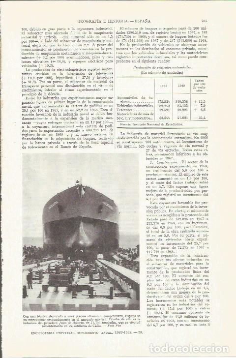 Otros art&iacute;culos de coleccionismo en papel: LAMINA ESPASA 37274: Botadura del petrolero Juan de Austria - Varios