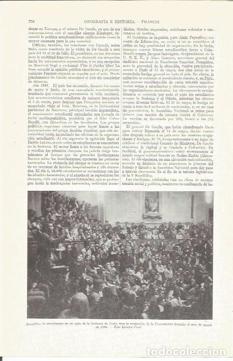 Otros art&iacute;culos de coleccionismo en papel: LAMINA ESPASA 37288: Asamblea de estudiantes en La Sorbone de Paris - Varios