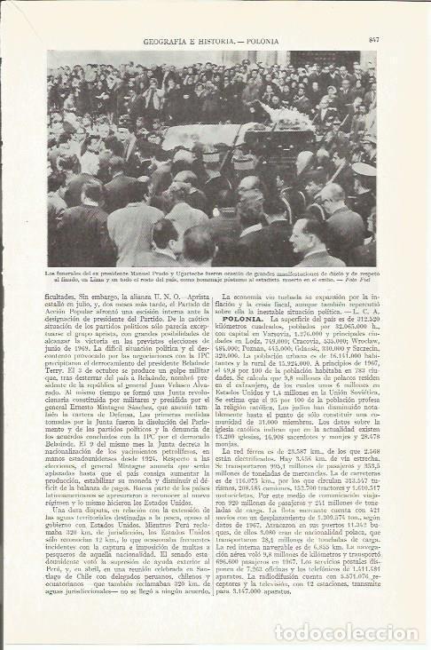 Otros art&iacute;culos de coleccionismo en papel: LAMINA ESPASA 37308: Funeral de Manuel Prado y Ugarteche en Lima - Varios