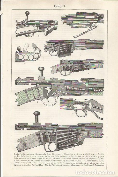 Otros Art&iacute;culos de Coleccionismo en Papel: LAMINA ESPASA 37416: Fusil a recamara Krag-Jurgeusen - Varios