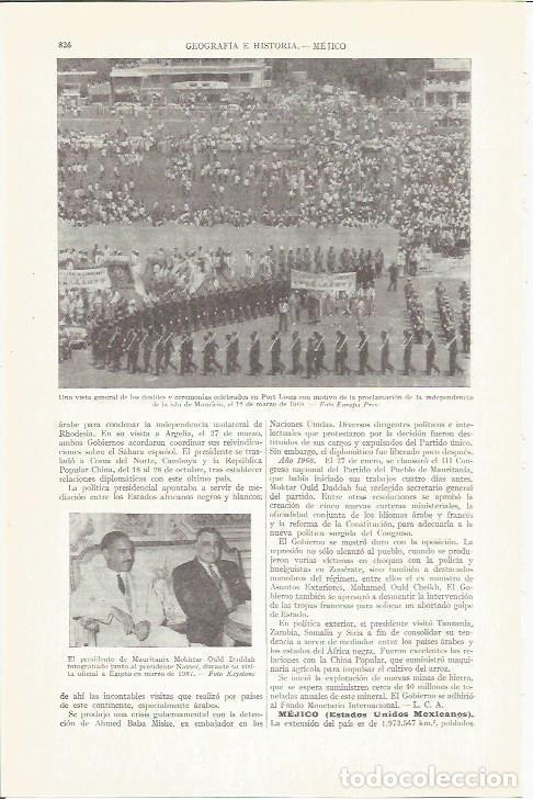 Otros Art&iacute;culos de Coleccionismo en Papel: LAMINA ESPASA 37301: Desfile en Port Louis el 12 de marzo de 1968 - Varios