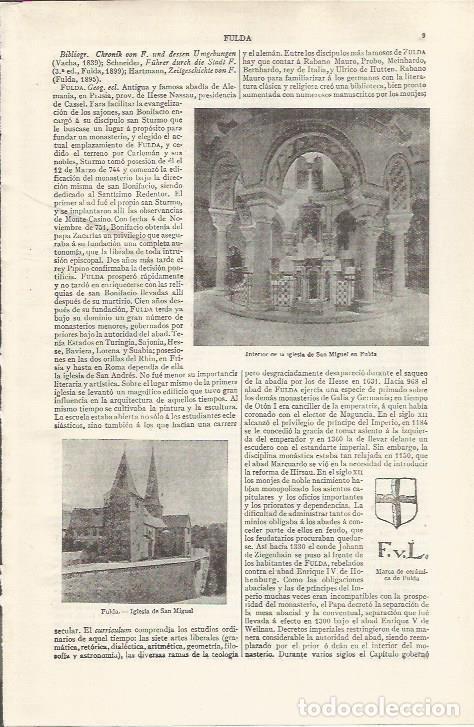 Otros Art&iacute;culos de Coleccionismo en Papel: LAMINA ESPASA 37390: Iglesia de San Miguel en Fulda, Alemania - Varios