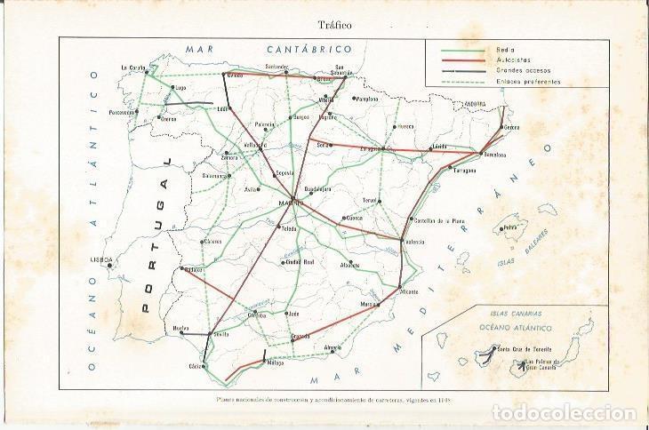 Otros Art&iacute;culos de Coleccionismo en Papel: LAMINA ESPASA 37439: Mapa de trafico de Espa&ntilde;a - Varios
