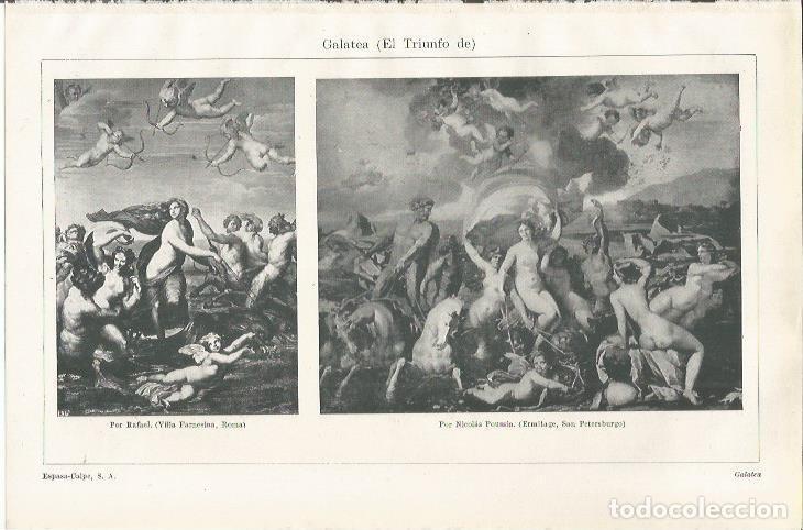 Otros Art&iacute;culos de Coleccionismo en Papel: LAMINA ESPASA 37462: El triunfo de Galatea por Rafael y por Poussin - Varios