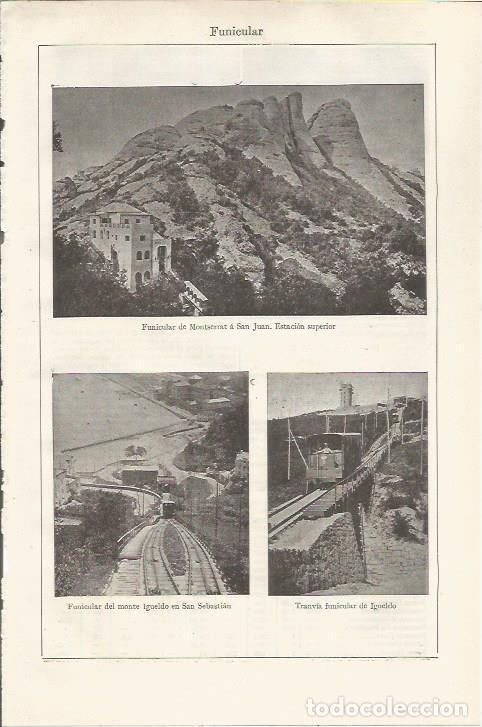 Otros Art&iacute;culos de Coleccionismo en Papel: LAMINA ESPASA 37408: Funicular de Montserrat - Varios