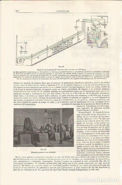 Otros art&iacute;culos de coleccionismo en papel: LAMINA ESPASA 37406: Estacion motora de un funicular - Varios