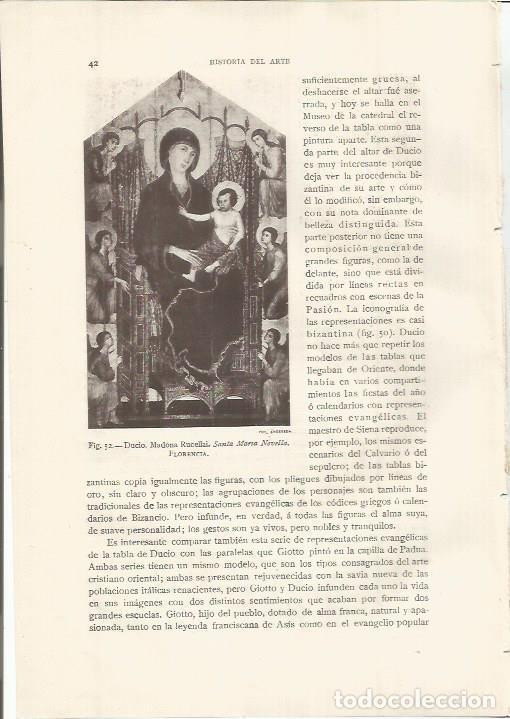 Otros art&iacute;culos de coleccionismo en papel: LAMINA 26742: Madona Rucellai, por Ducio - J. Pijoan
