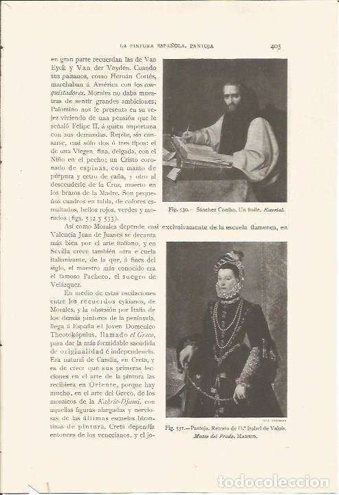 Otros art&iacute;culos de coleccionismo en papel: LAMINA 26930: Un fraile, por Sanchez Coelho y Retrato de Isabel de Valois, por Pantoja - J. Pijoan