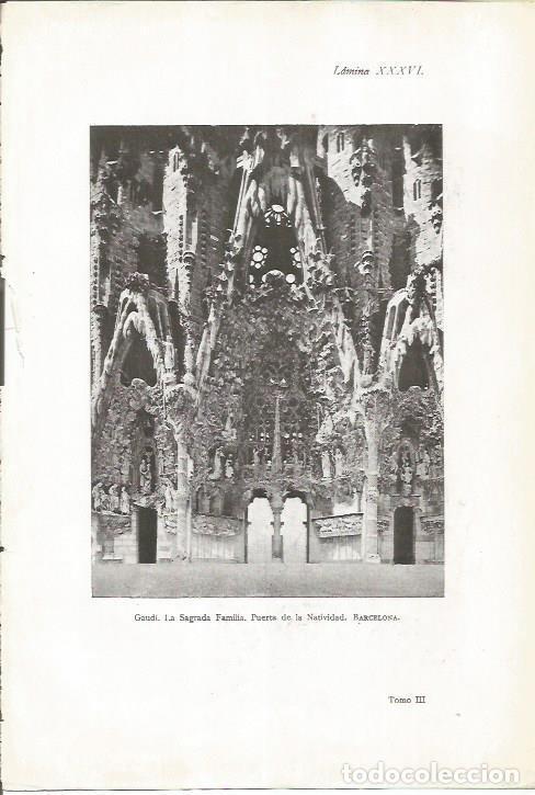 Otros art&iacute;culos de coleccionismo en papel: LAMINA 26968: Detalle de la Sagrada Familia de Gaudi, Barcelona - J. Pijoan