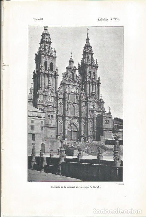 Otros art&iacute;culos de coleccionismo en papel: LAMINA 26919: Fachada de la Catedral de Santiago de Compostela - J. Pijoan