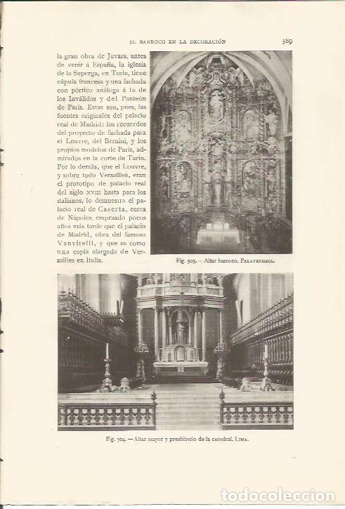 Otros art&iacute;culos de coleccionismo en papel: LAMINA 26922: Altar barroco en Palafrugell, Girona - J. Pijoan