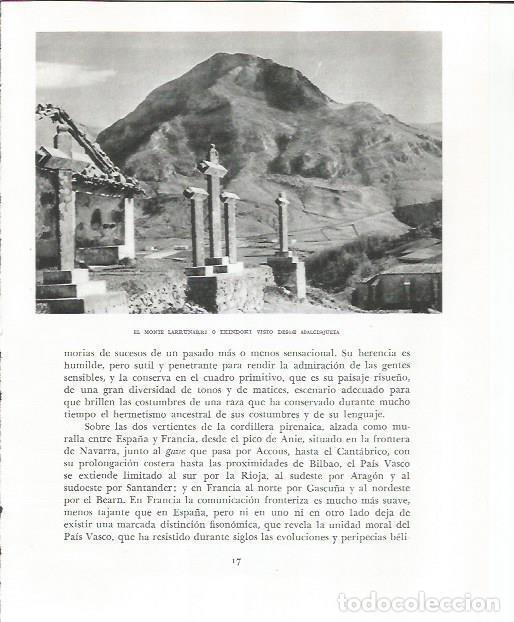 Otros art&iacute;culos de coleccionismo en papel: LAMINA 26486: Monte Larrunarri o Txindori - Pio Baroja