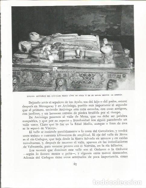 Otros art&iacute;culos de coleccionismo en papel: LAMINA 26509: Sepulcro del canciller Pedro Lopez de Ayala en Quejana - Pio Baroja