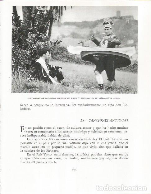 Otros art&iacute;culos de coleccionismo en papel: LAMINA 26711: Mascarilla souletina - Pio Baroja