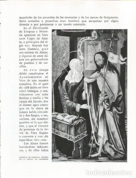 Otros art&iacute;culos de coleccionismo en papel: LAMINA 26615: Retablo de la Catedral de Pamplona - Pio Baroja